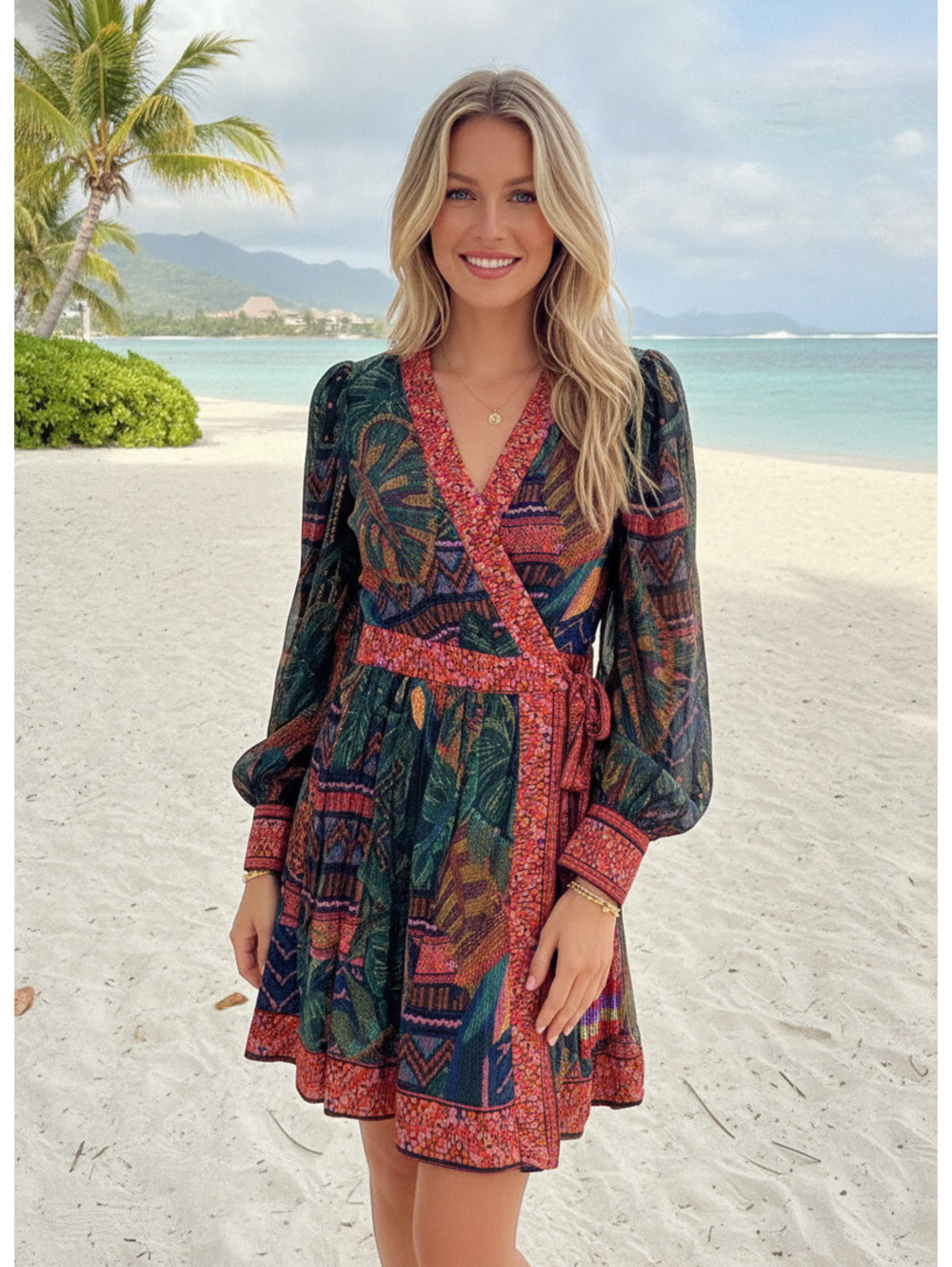 Farm Rio dress size small stunning floral tropical print